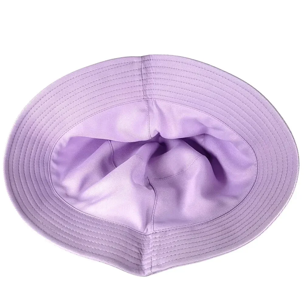 Lavender Bucket Hat Adult Novelty Cap Lightweight Solid Color Summer Sun Unlined